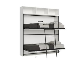 Lit escamotable double horizontal Kando, composition L