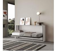 Letto a scomparsa singolo orizzontale Kando Bianco Frassino