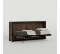 Lit escamotable horizontal matelas 85x185cm en bois Kando MNC