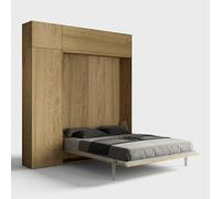 Lit escamotable matrimonial 160x190cm avec colonne et placards Kentaro
