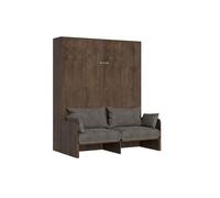 Lit escamotable vertical 160 Kentaro Sofa Noyer -