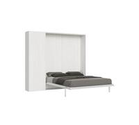 Lit double escamotable vertical - Kentaro - ISOKA - Frêne blanc - 160x190 cm - 2 places