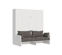 Lit escamotable vertical 160 Kentaro Sofa Frêne Blanc -