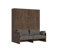 Lit escamotable vertical 160 Kentaro Sofa Noyer -