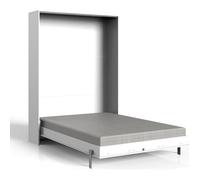 Lit escamotable vertical Antonio coloris blanc - Longueur 152 x Hauteur 213 x Profondeur 43-217 cm