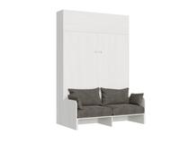 Lit escamotable vertical Kentaro Sofà de 160 cm avec élément mural vasistas