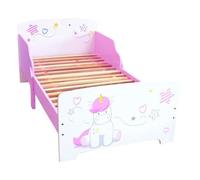 Lit esthétique Licorne - CIJEP - Structure en MDF - Rose - Bois - Panneaux de particules