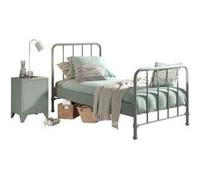 Lit et chevet 90x200 vert Bronxx