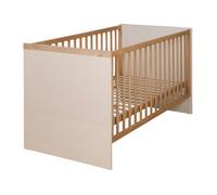 Lit Évolutif 70x140 ROBA Jil - Convertible en Lit Junior - Hauteur Réglable - Cashmere / Décor Châtaignier