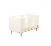 Lit Bébé Évolutif - Little Big Bed Sur Pieds Bois - Paloma Blanc/marron 70X140