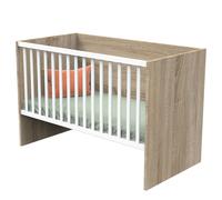 Lit évolutif bébé combiné 70x140 cm en 140x200 cm Nova Blanc lin