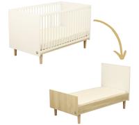 Lit Bébé Évolutif - Little Big Bed Sur Pieds Bois - Paloma Blanc/marron 70X140