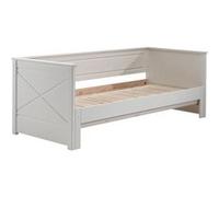 VIVIEN - Lit Extensible 90x200cm en Pin Laqué Blanc -