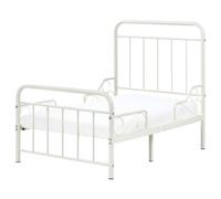 Lit Extensible Moderne en Fer 90/130/160 x 200 cm avec Sommier à Lattes Meuble C