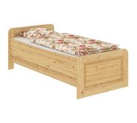 Lit extra haut pin massif 100x200, idéal pour les personnes âgées, avec literie 60.42-10FLM
