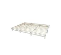 Homestyle4u Lit Familial palette 270x200 cm en Bois Massif Blanc