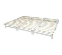 Lit familial palette 270x200 cm en bois massif Blanc Blanc G