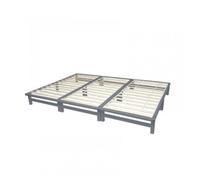 Homestyle4u Lit familial palette 270 x 200 cm bois massif gris