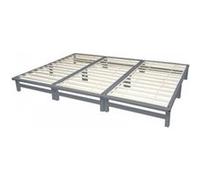 Lit familial - HomeStyle4U - Palette 270x200 cm - Bois massif - 4 places - Design contemporain