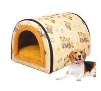 Lit fermé pour Chien, nid Chaud pour Animal de Compagnie - Niche pour | Chien étanche pour Plus de Chaleur,Maison fermée pour Chiens de Taille Moyenne et Petite avec poignée pour Balcon, Jardin, Sa