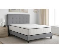 Lit fixe Triomphe en similicuir : 90 x 190 cm / Blanc / Lit et matelas Cosmos
