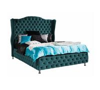 Lit Florence 102, Double, Turquoise, Tapisserie, 187x222x162cm