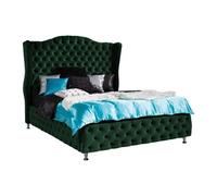 Lit Florence 102, Double, Vert, Tapisserie, 187x222x162cm