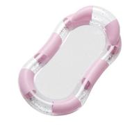 Lit Flottant Gonflable Chaise Flottante Bouée Transat Matelas Piscine avec Filet Central pour Rester au Frais en PVC Transparent Scintillant Vannes, Rose, Adulte