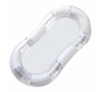 Lit Flottant Gonflable Chaise Flottante Bouée Transat Matelas Piscine avec Siège en Maille Rafraîchissant en PVC Transparent à Paillettes Conçu pour, Blanc, Adulte