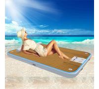 Lit flottant gonflable pour activités aquatiques en plein air, matériau en PVC durable pour la pêche, le repos, le yoga sur le lac ou le quai
