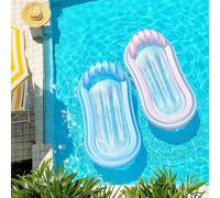 Lit flottant pour piscine pour adultes, hamac gonflable, chaise flottante gonflable, canapé de piscine gonflable, immersion complète du corps, convient pour se détendre dans la piscine Une pompe à air