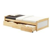 IDIMEX Lit Fonctionnel MIA avec rangements 3 tiroirs 90 x 190 cm, en pin Massif Naturel