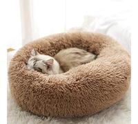 Lit for petit animal de compagnie, lit for chien antidérapant en peluche douce, lit rond lavable en forme de donut, lit apaisant for chiens de taille moyenne et grande, panier de couchage, canapé for