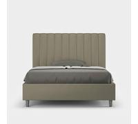 Lit français double coffre 140 x 200 moderne Agueda F - Marron