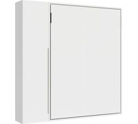 Lit français escamotable vertical Versia Sofà 140 avec 1 armoire à porte gauche en blanc