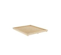 Lit futon DOCK style japonais en bois massif coloris naturel 160x200 - DOCK