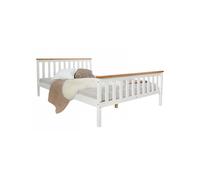 Homestyle4u Lit futon Double 140x200 Bois Blanc