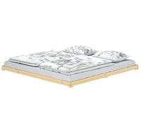 Lit futon extra-plat 180x200 en pin laqué Lit matrimonial