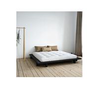Lit futon JAPAN en pin massif noir 160x200 - JAPAN