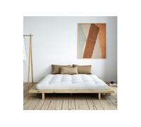 Lit futon JAPAN naturel 160x200 + matelas futon COMFORT écru - JAPAN