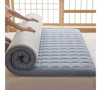 Lit futon japonais matelassé peu encombrant pour lit simple, double, king size, design compact et pliable (CC 120 x 200 cm)