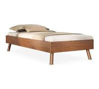 Lit futon KARRI 90 x 200 cm, en bois massif - Coloris châtaignier Bois G