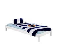 Lit futon TAIFUN, en pin massif, 90 x 200 cm, lasuré blanc