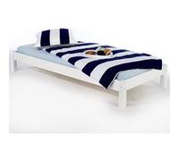Lit futon TAIFUN, en pin massif, 90 x 200 cm, lasuré blanc