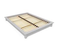 Lit futon Solido bois Massif - ABC MEUBLES - 2 places 140x190 - Gris Aluminium