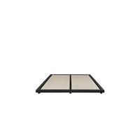 Lit futon style japonais en bois massif noir 180x200 + tatami