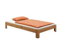 IDIMEX Lit futon Thomas Couchage Simple 100 x 200 cm 1 Place / 1 Personne, en pin Massif lasuré Couleur Campagne