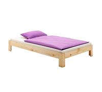 IDIMEX Lit futon Thomas Couchage Simple 90 x 190 cm 1 Place / 1 Personne, en pin Massif Vernis Naturel