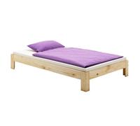 IDIMEX Lit futon Thomas Couchage Simple 90 x 200 cm 1 Place / 1 Personne, en pin Massif Vernis Naturel