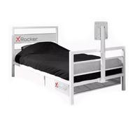 Lit gaming une place avec support TV VESA, tiroir de rangement et système gestion des câbles.